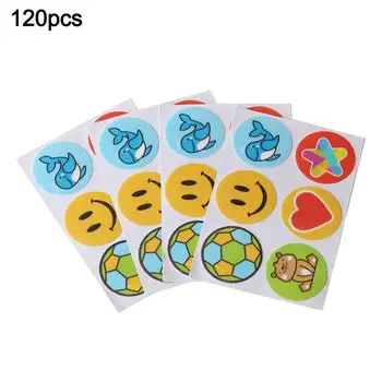 

120pcs/bag Mosquito Stickers DIY Mosquito Repellent Stickers Patches Cartoon Football Heat Shape Drive Repeller