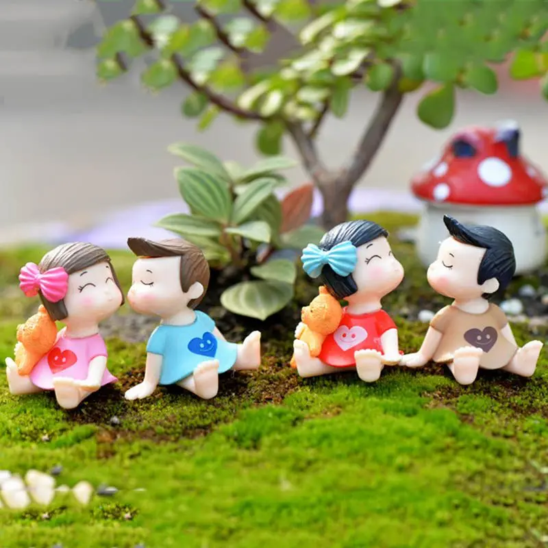 

Boys and Girls Miniature Fairy Figurines Action & Toy Figures Micro Landscape Accessories Terrarium/ Succulents Decoration
