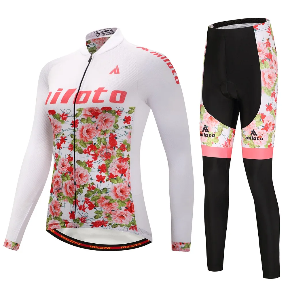 Осенняя Женская велосипедная одежда для MTB велосипеда дышащие горные велосипедная одежда Ropa Ciclismo быстросохнущие длинные велосипедные Джерси брюки набор