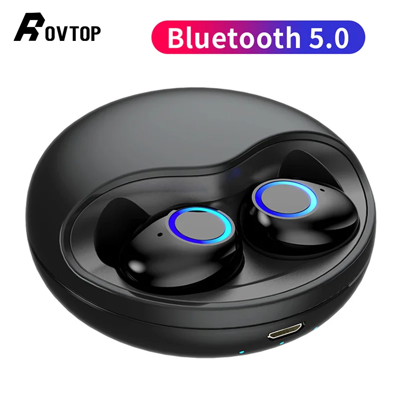 Rovtop TWS двойной Bluetooth 5,0 беспроводные наушники портативные спортивные наушники-вкладыши гарнитура наушник для iPhone Android IOS