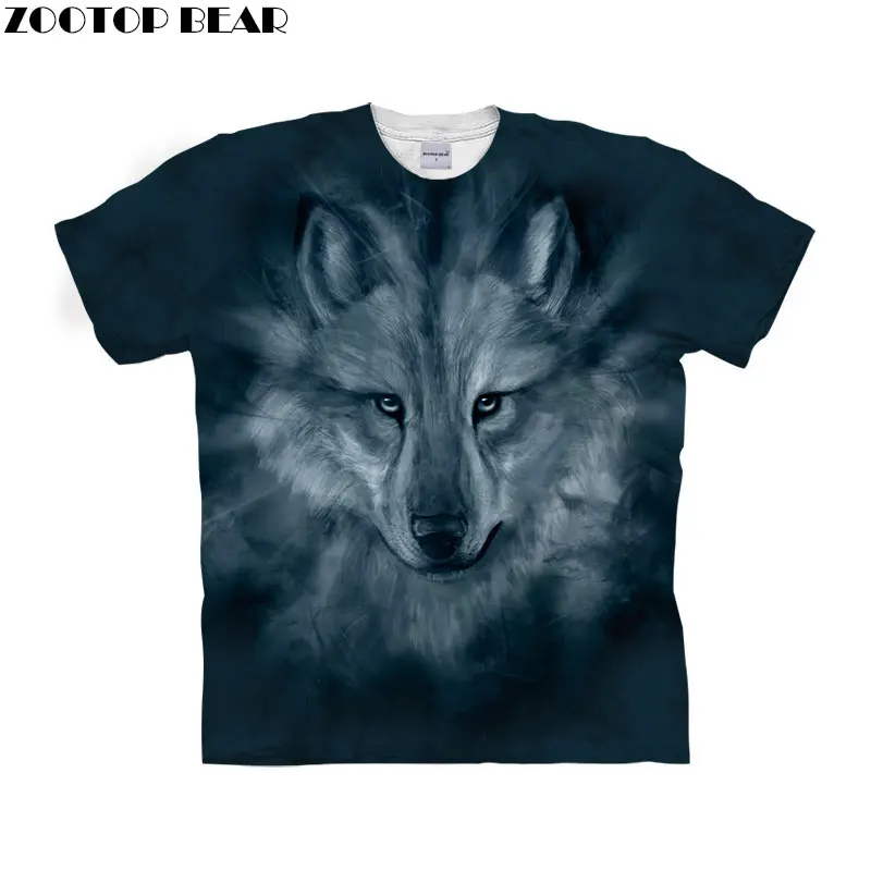 Anime Wolf tshirts Men T shirt 3D t shirt Short Sleeve Mens Tees Summer ...