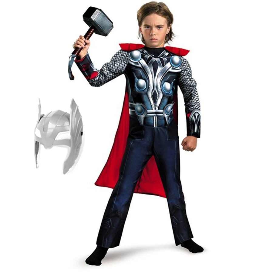 Online Vengadores Endgame superhéroe fiesta Cosplay músculo Thor hombre Capitán América disfraz chicos Batman Cosplay Halloween uniforme de superhéroe