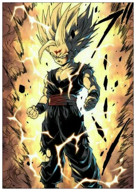 ZZ11808-17 Dragon Ball Z Goku аниме плакат в скандинавском стиле настенные художественные модные картины на холсте принты Мультяшные модульные картины украшение дома - Цвет: ZZ11808-17