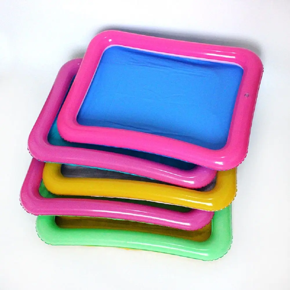 

Pvc Inflatable Sand Tray Educational Toys for Children Inflables Play Sand Modeling Clay Supplies Slime Table Tool Outdoor Fun