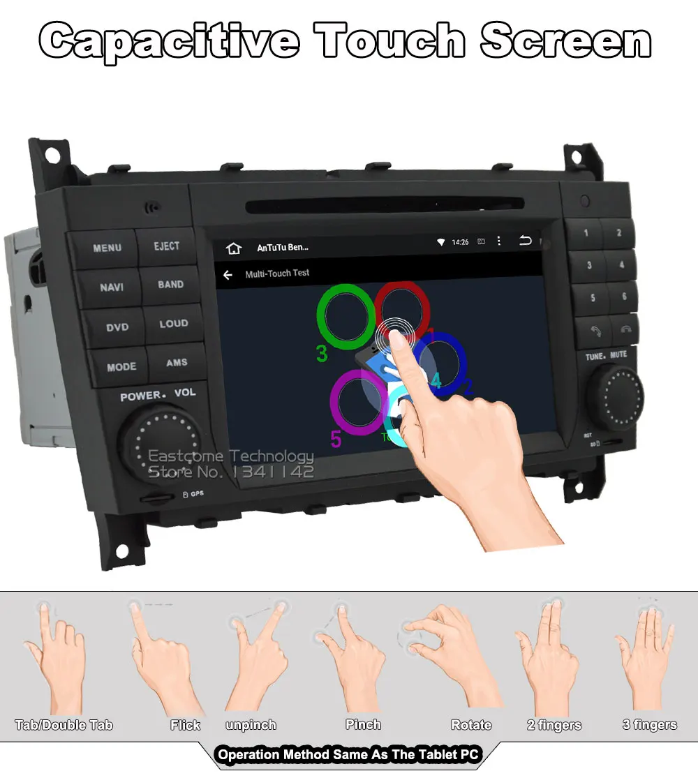 Top Pure Android 6.01 Car DVD for Mercedes-Benz C Class W203 CLC Class CLC W203 CLK Class W209 With Octa Core Radio Bluetooth 5