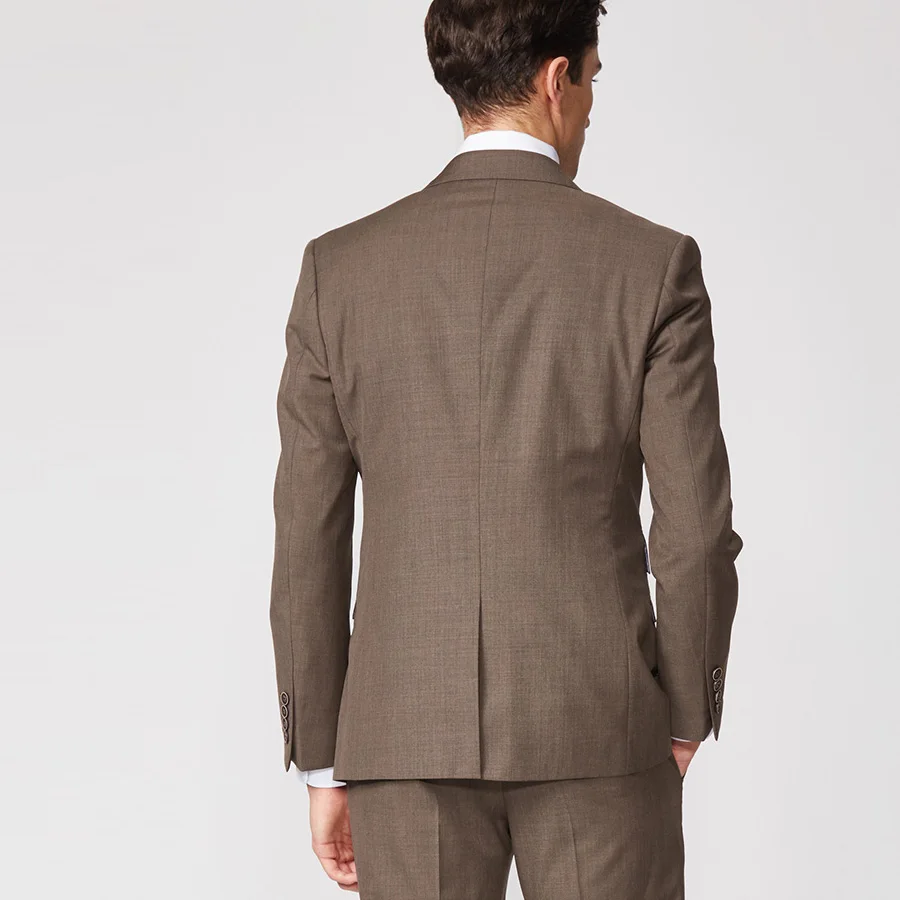 Smart Casual Business Suit Tailor-Made Suit 3Pieces (Jacket+Vest+Pants) Wedding Suit Polyester Skinny Single Breasted Men Suit