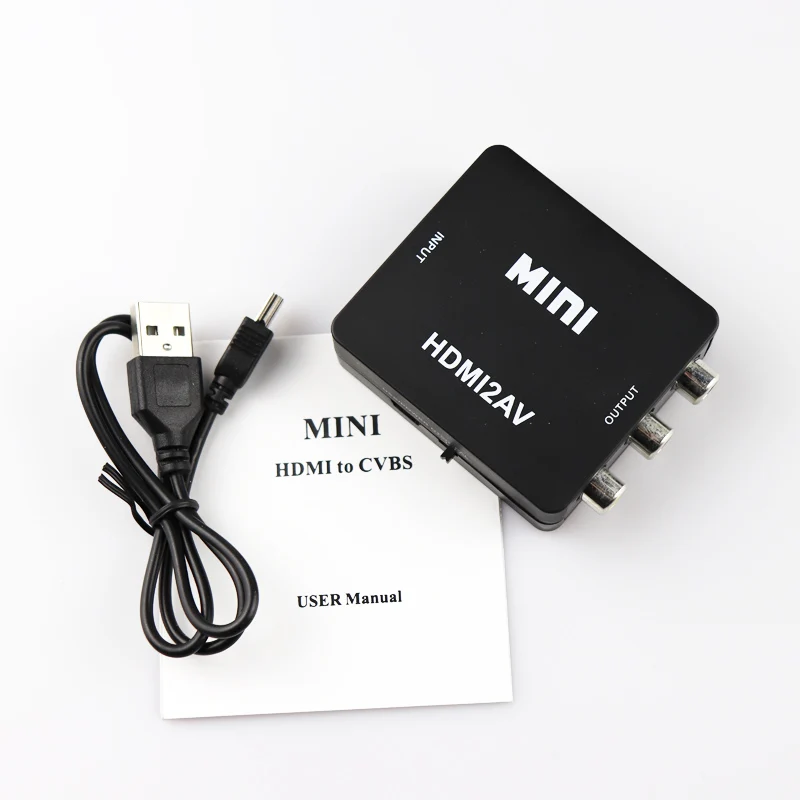 HDMI to RCA AV Converter HDMI to AV adapter Android TV Smart Box Laptop Chromecast for 1080P 720P 480P NTSC/PAL HDMI2AV