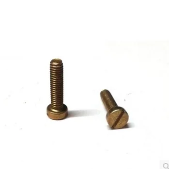 

50pcs DIN84 M6*8/10/12/16/20/25/30/35/40 Brass Slotted cheese head screws