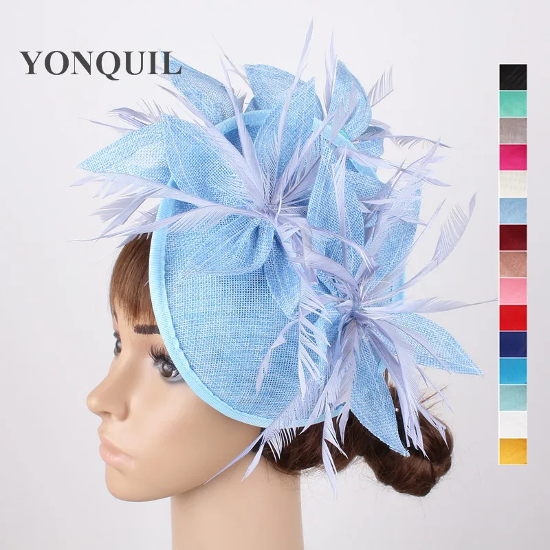 light blue hats and fascinators