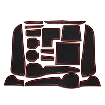 

Car Groove Mat Cup Mat Rubber Coaster For Chery Arrizo 3 2014-2019 Water Coasters Storage Pad Accessories Car Styling Red White