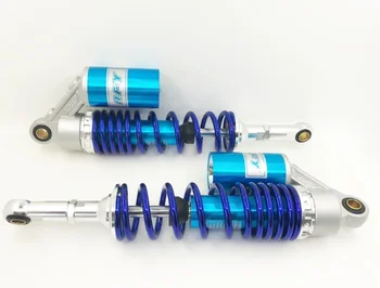 

RFY 2 pcs Universal 350mm Shock Absorbers for Honda Yamaha Suzuki Kawasaki Dirt bikes Gokart ATV Motorcycle and Silver + blue