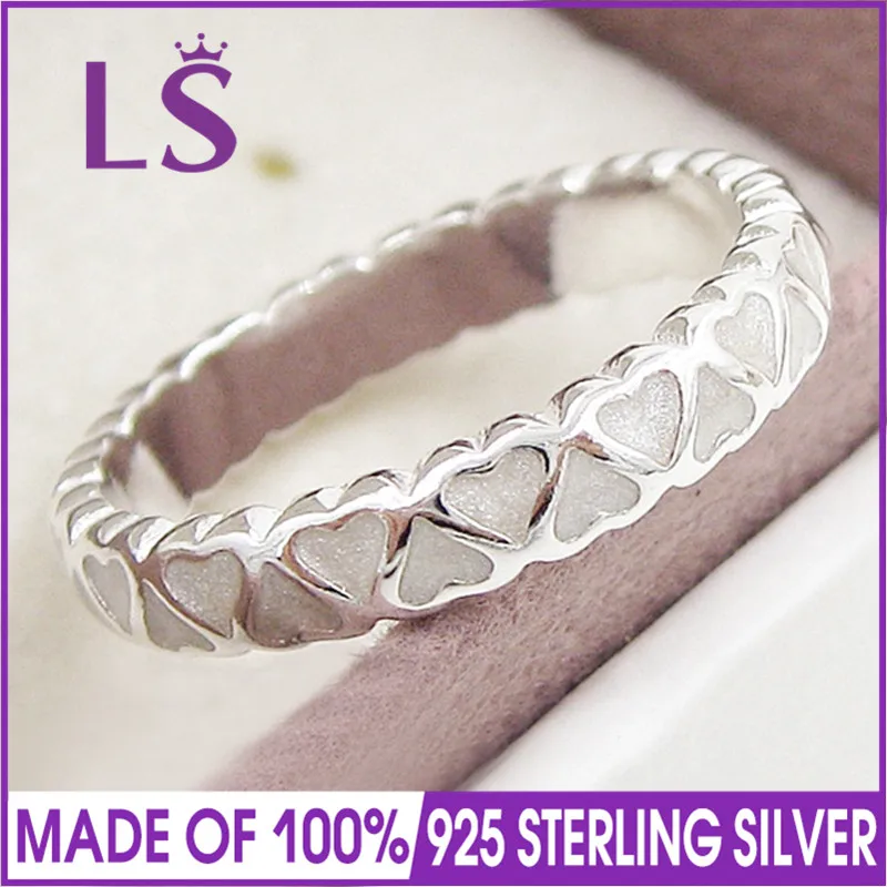 

LS Hot Sale High Quality Real 925 Sterling Silver Abundance of Love Ring,Silver Enamel For Women Compatible With Ring Jewelry N