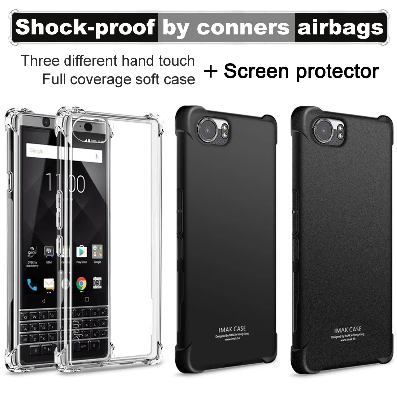 

Airbag version For Blackberry keyone Case with Screen Protector IMAK Soft TPU silicone Back Cover For Blackberry Mercury DTEK70