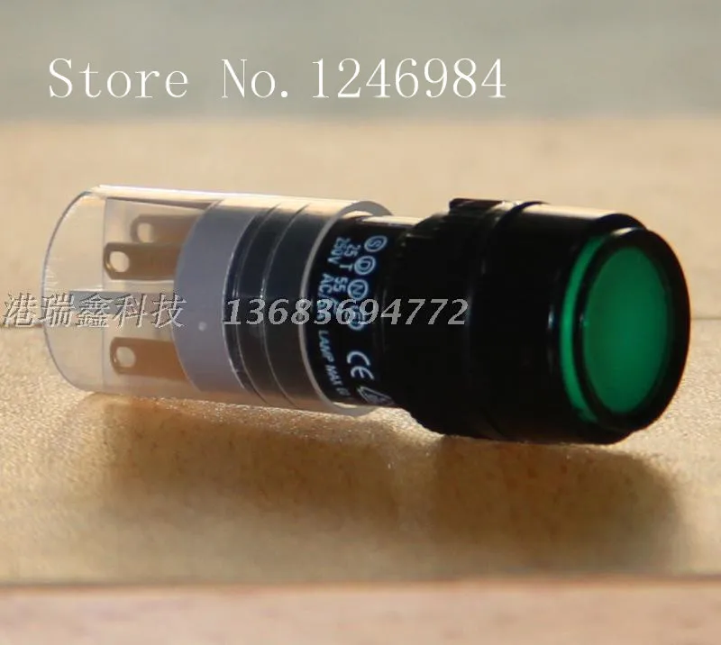 

[SA]P16LAR1-1AB Taiwan Progressive Alliance round green with lock button single button normally open normally closed switch DECA