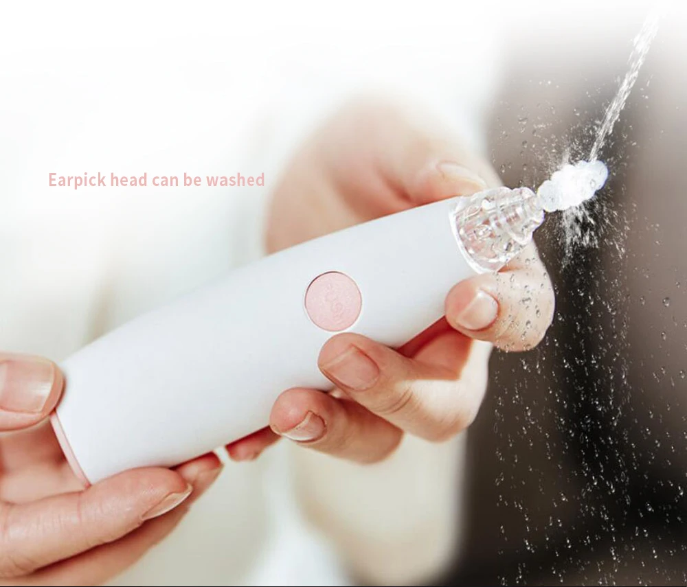 Forma de Pinguim Colher de Ouvido Seringa de Orelha Cuidados com o Bebê Elétrica Brilhante Grau Médico Silicone Espiral Earpick Cabeça Orelha Seringa 14 Forma de pinguim elétrica brilhante colher de