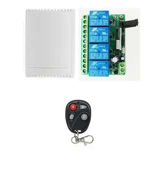 

Smart hoem DC12V 4CH Channel 433Mhz Wireless Remote Control Switch Transmitter garage door gate window lamp appliance