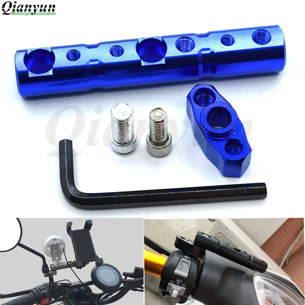 

Universal motorcycle multi-function extended rearview mirror bracket for Yamaha FZ6 FAZER MT-07 FZ07 MT-09 SR FZ09 XJ6 DIVERSION
