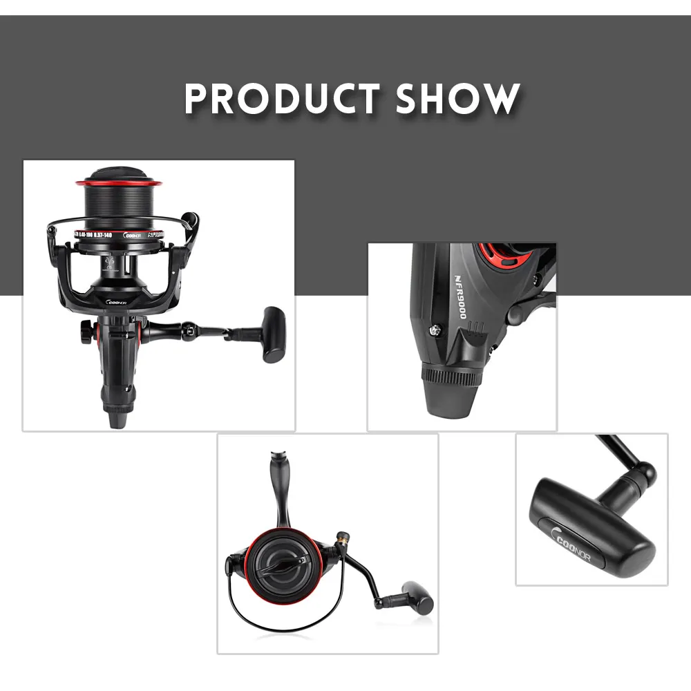 COONOR NFR9000 + 8000 12 + 1BB 4.6:1 Full Metal Spinning Fishing Reel with Double Spool
