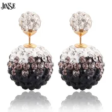 JINSE,, модные серьги-гвоздики золотого цвета, 10 цветов, с жемчужными шариками, массивные серьги на Рождество, ERG010
