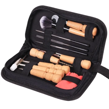 

Guitar tools Bag Set Guitar Repair File Kit Nut Files Ruler Turner Gauge Measurement Tool String Winder 13pcs/set