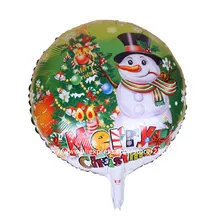 25 шт./лот фольгированный круглый шар Снеговик рождественские вечерние воздушные шары Детские Игрушки гелиевые воздушные шары