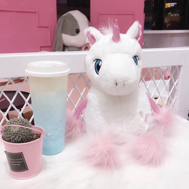 1pc 35/60cm Lovely Unicorn with Long Tail Stuffed Kawaii Soft Unicorn Plush Toys for Children Creative Birthday Gift for Girls