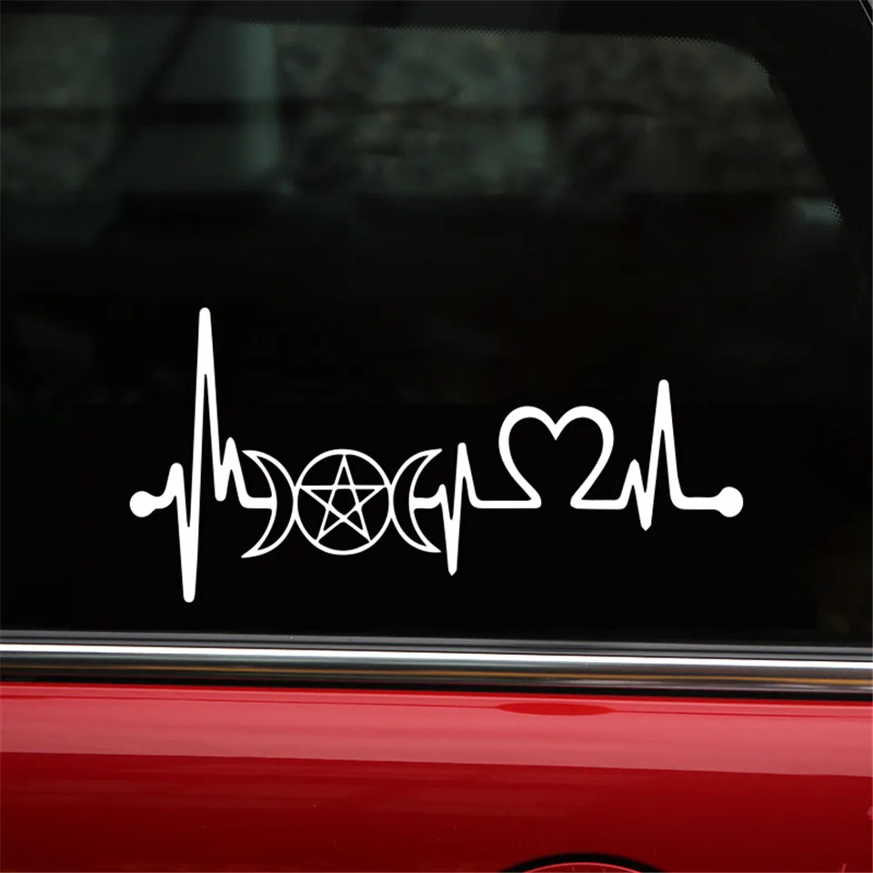 Cunymagos Greek Goddess Pagan Wiccan Heartbeat Lifeline Stickers Car Styling Reflective Decal Sticker Vinyl Car Accessories 20.3cm8 (6)