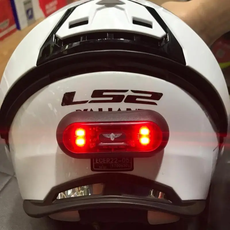 Universal Helmet Flashing Led Light Night Riding Adhesive Safety Blink rechageable  11