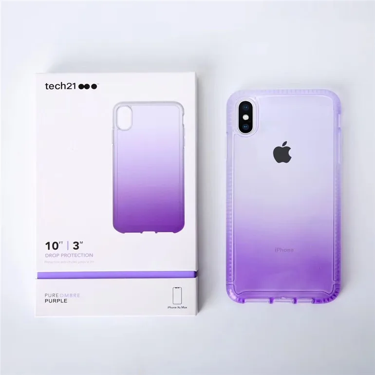 Pure Ombre Case For iPhone XR XS MAX Ombre effect Drop Protection Slim Profile Tech21 Case For Apple iPhone XS Max 11 Pro Max