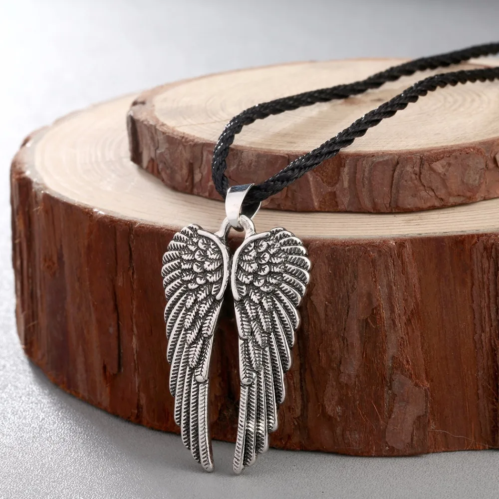 CHENGXUN ангельское крыло из перьев кулон ожерелье для мужчин Мода чокер с цепочкой Винтажные Ювелирные изделия мужские украшения для мальчиков