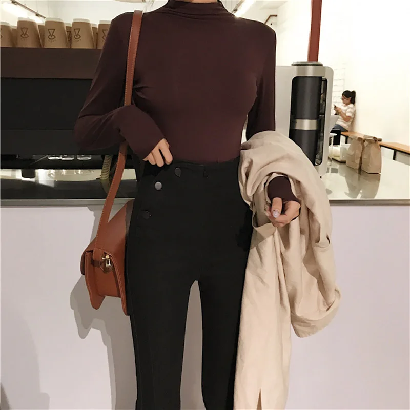 

jeans femme 2019 nouveau spring summer Slim high waist sexy black trousers ladies jeans pencil pants Korean Skinny jeans women