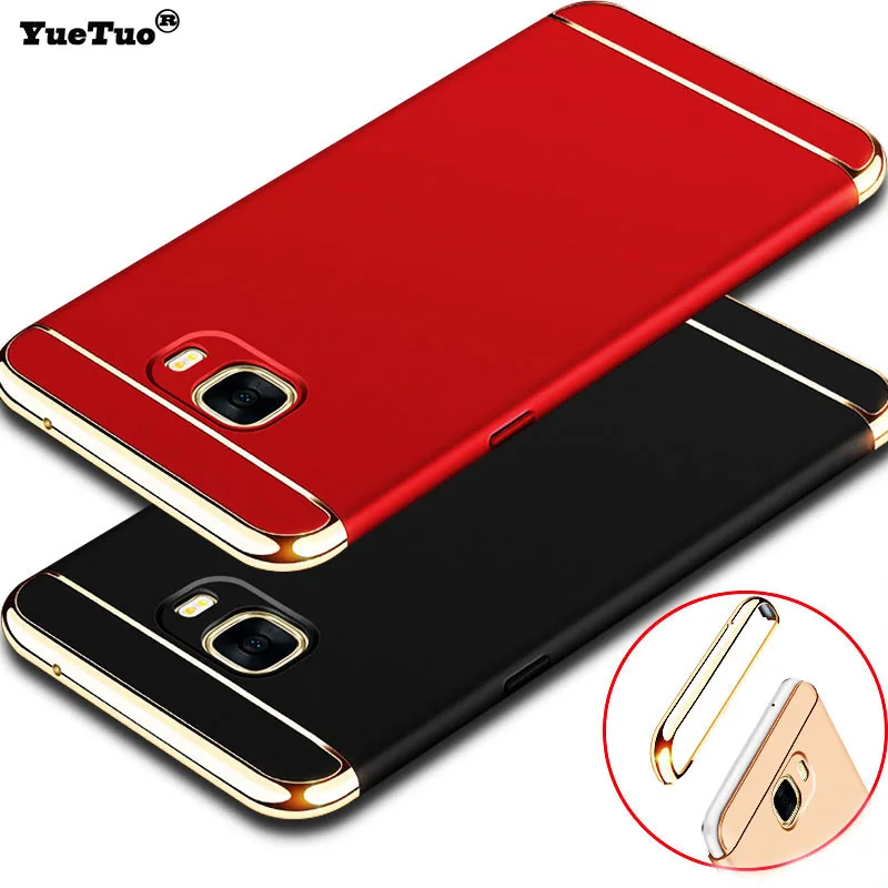 YueTuo Luxury 3 in 1 Case For Samsung Galaxy C9 C 9 Original Thin Hard Armor Phone Cover Pro C9000 cases | Мобильные телефоны и