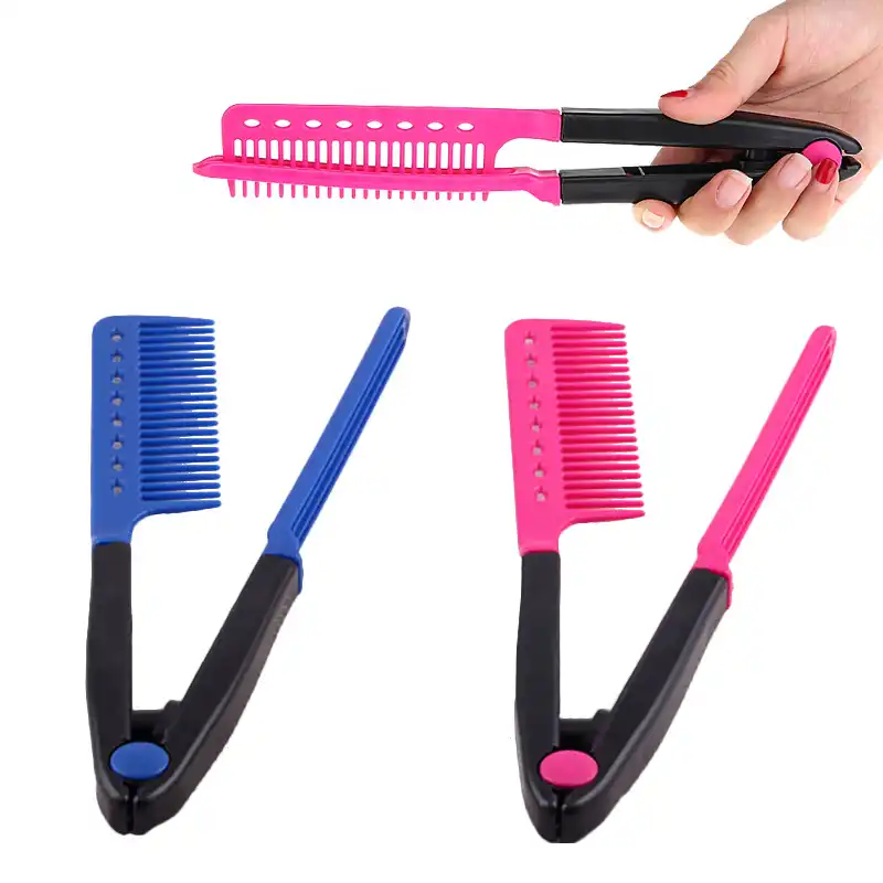 Fashion Hair Combs V Type Hair Straightener Comb Diy Salon Haircut