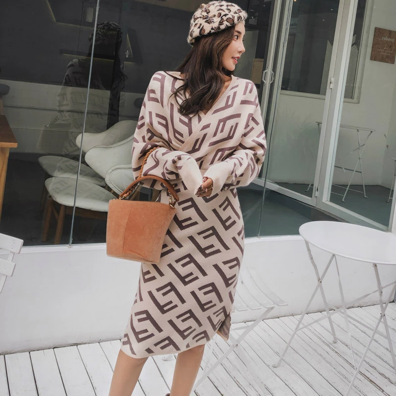 S-XL Plus Size Affordable Luxury Knitted Dress Women High Quality Casual Sweater Dress Winter Autumn Lady Bodycon Dress Elegant