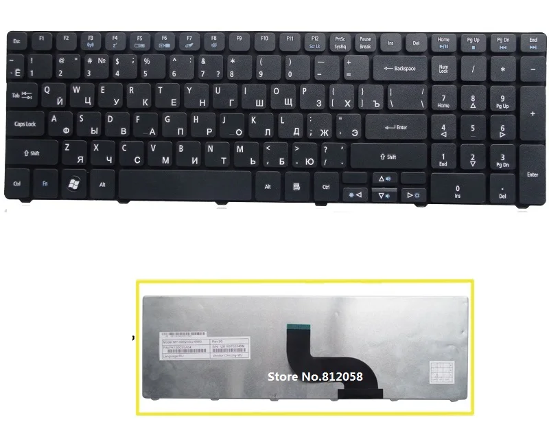 Клавиатура SSEA для ноутбуков ACER Новая русская клавиатура eMachine G640 G730 G730G G730Z G730ZG E732
