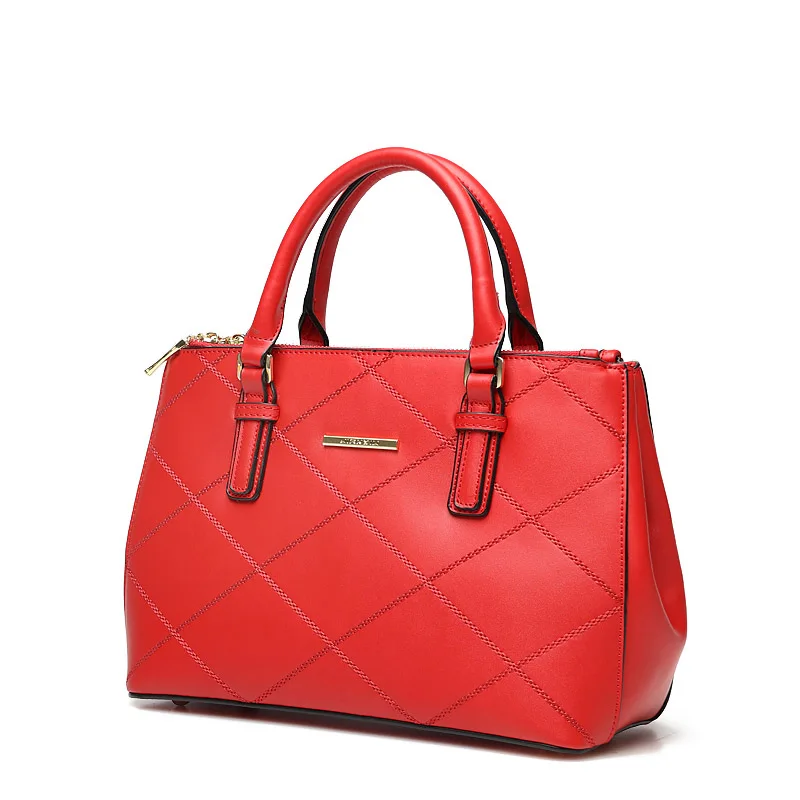 JIANXIU женские кожаные сумки дизайнерские сумки высокого качества Bolsa Sac основной Bolsos Mujer Bolsas Feminina сумка через плечо - Цвет: Red Handbags