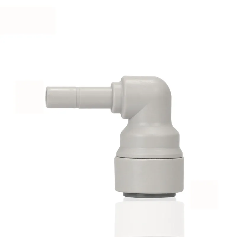 

1/4'' Quick Connection - 3/8'' OD Tube RO Water Quick Connector Elbow Reducing Tight Junction Double Sealing PE Pipe Fitting