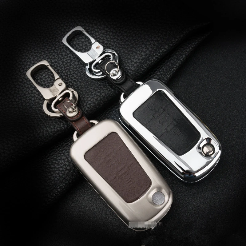 

Zinc Alloy+Leather keychain Car Key Cover Case Shell Bag For MG5 MG7 MG GT GS Roewe 350 360 750 W5 Car Keyring