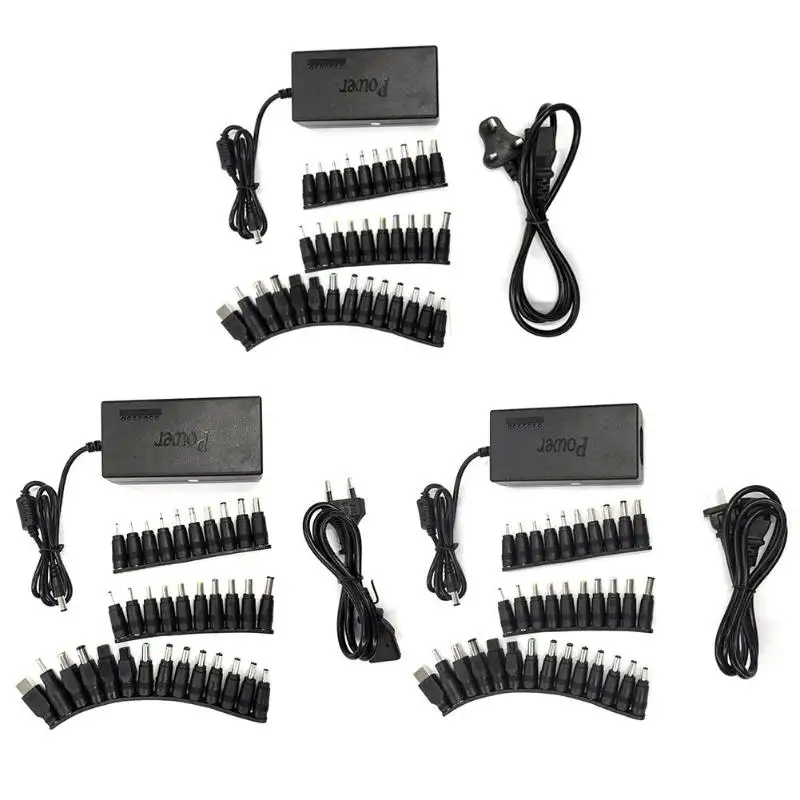 

ALLOYSEED Universal Power Supply Adapter 96W 12V-24V Adjustable Portable Charger 34 Detachable Plugs Connectors for Laptop Newst