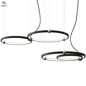 

Modern Dimmable Led Pendant Chandelier Lighting Adjustable Hanging Light Matte Black Metal Lustre Lamparas Luminarias Led Lamp