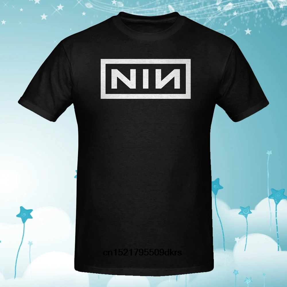 

Men T shirt Vintage Nine Inch Nails NIN Trent Reznor Logo Black funny t-shirt novelty tshirt women