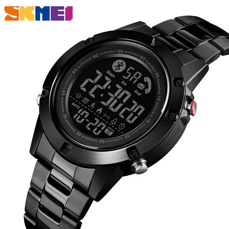 

SKMEI Sport Smart Watch Men Bluetooth 5Bar Waterproof Pedometer Calories Remote Camera Smartwatch Reminder Digital Wristwatches
