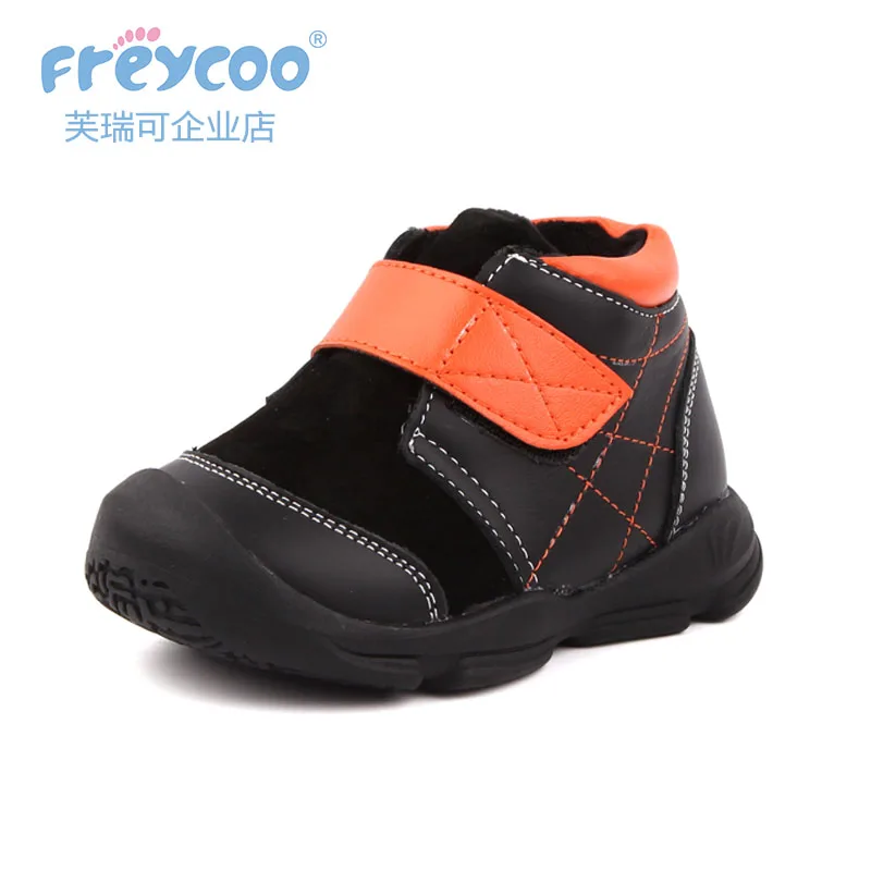 

Freycoo 2019 New Winter Baby Kids Shoes For Girls Boys Sneaker Cowskin Genuine Leateher Children Cotton-padded Snow Boots