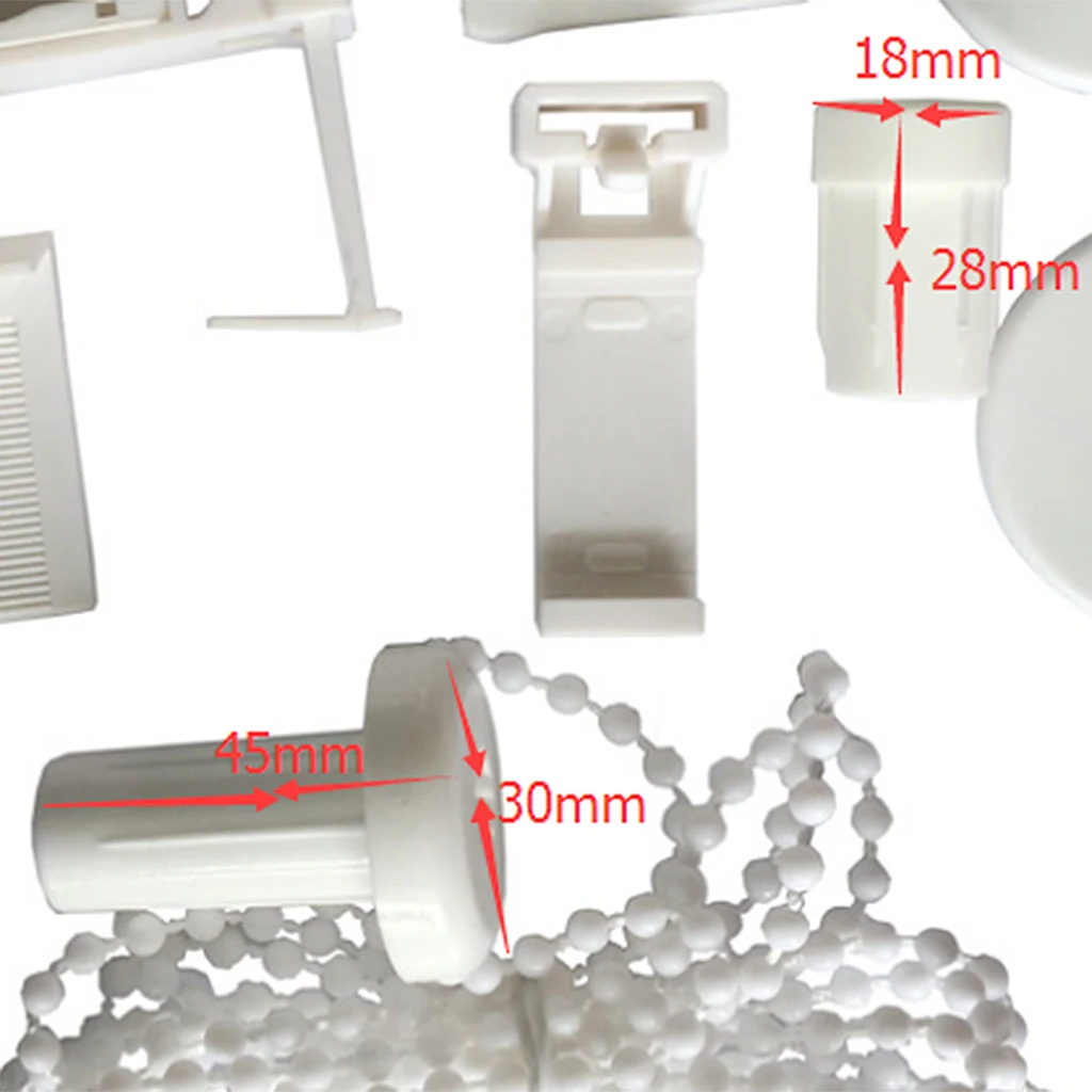 High Quality Plastic Roller Blind Accessories with 33.46' Long Bead Chain Home Decor Curtain Decorative Accessories 17mm Tube