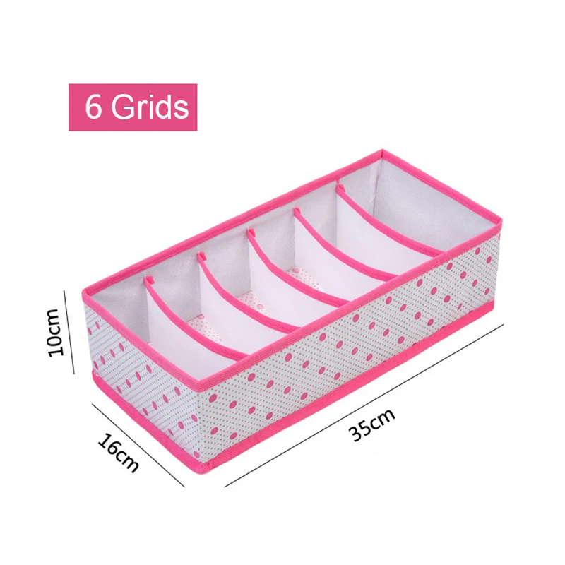 ONEUP 3pcs Foldable Underwear Bra Organizer Storage Box Drawer Closet Organizers Boxes For Underwear Scarf Socks Organiser Case