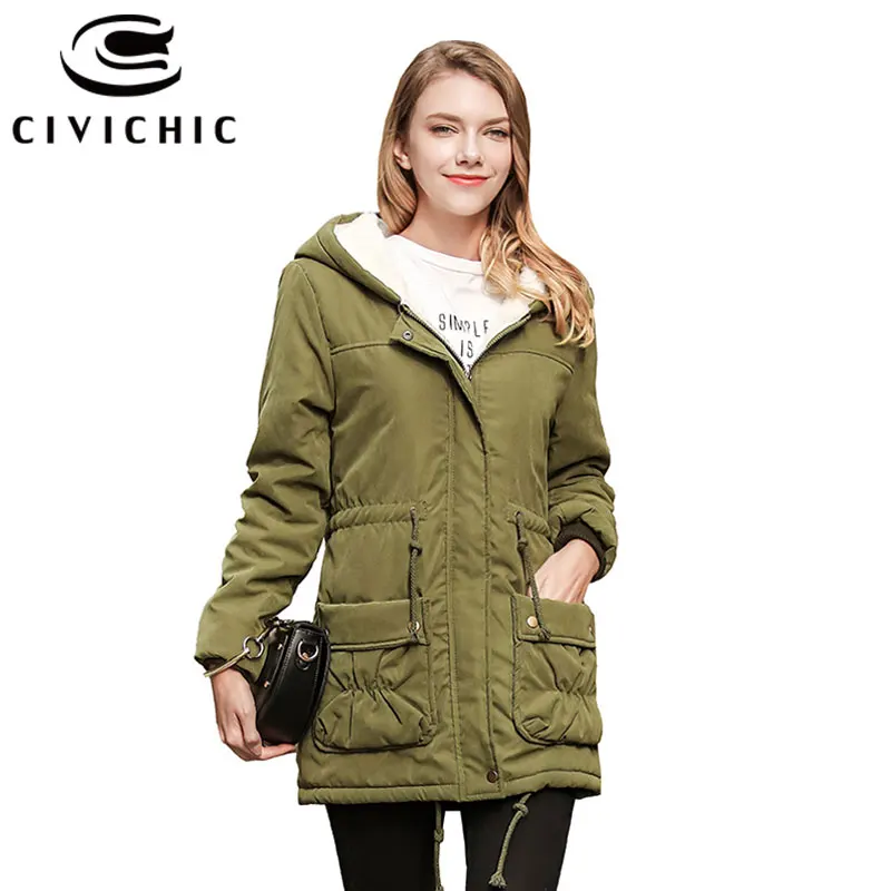 2017 Capuche pink Chaud Parka D'hiver Mi Long navy Veste red Manteau Mode Blue Polaire Coton Avec Green khaki Femmes Nouvelles army Pardessus Black Civichic À Dame Dc12 De Mince Velours k0P8Onw