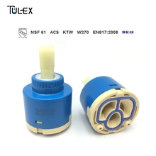 TULEX Faucet Valve Core 40mm Standard Ceramic Cartridge without Distributor with Filter Faucet Cartridge Replacement Part