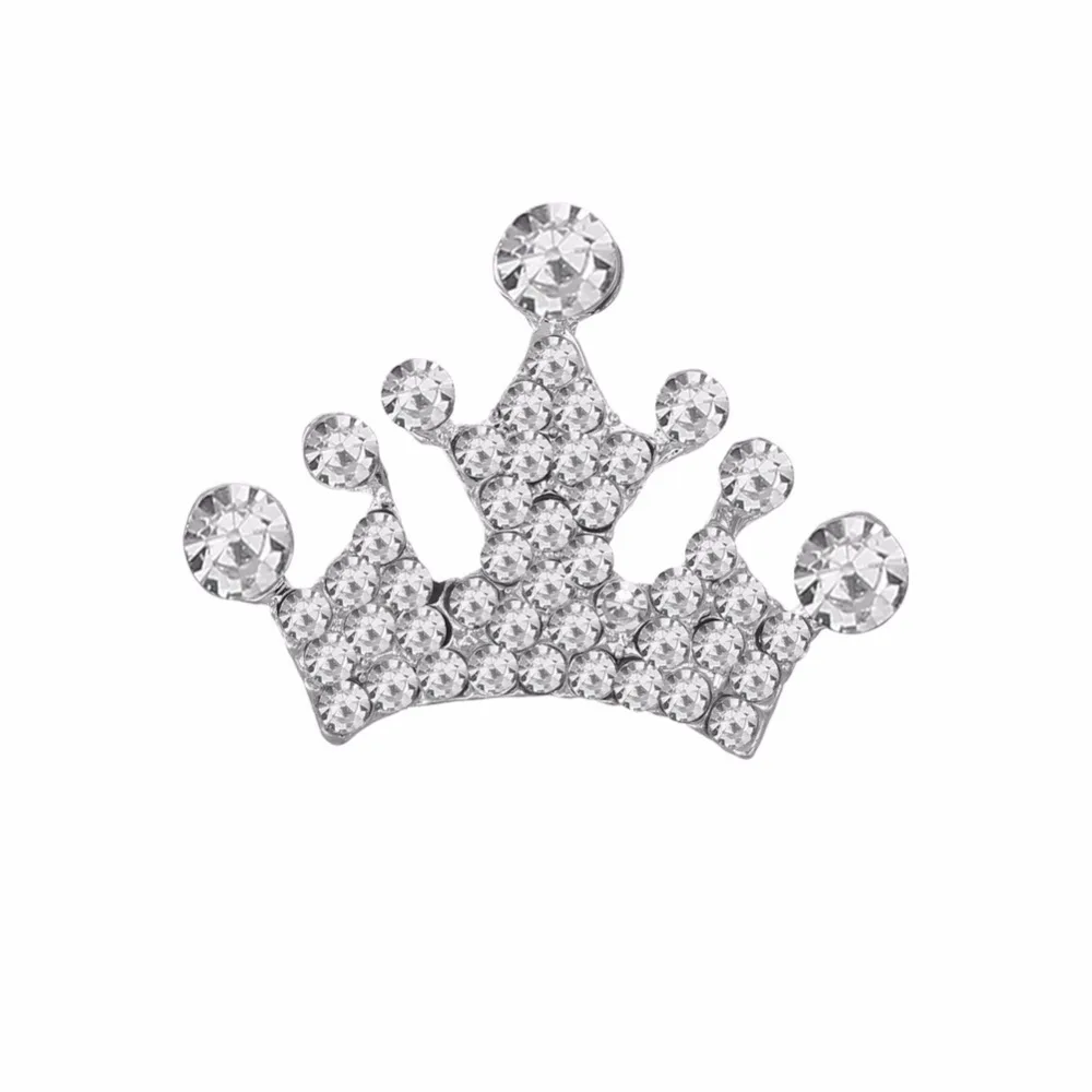 

Free shipping flatback rhinestone crown button 10PCS/lot for hair accessary (BTN-5687)