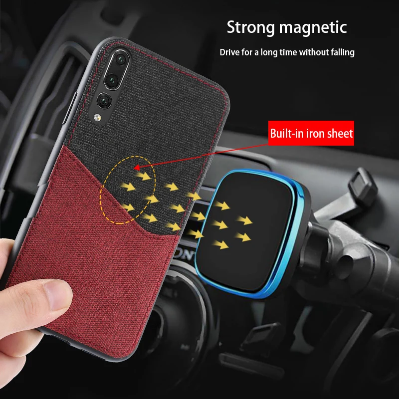 

Canvas phone case For Huawei P10 P20 Lite Pro Case Color Stitching For Mate 9 10 Pro Honor 9 V9 V10 case