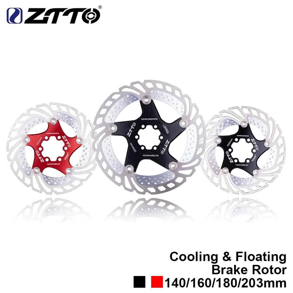 

ZTTO MTB Quick Cool Down Bicycle Cooling Disc Brake Floating Rotor 7075 AL Stainless Steel Mountain Road Bike 140/160/180/203mm